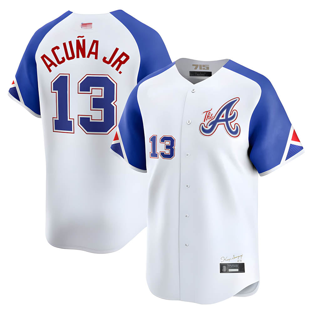 A.Braves #13 Ronald Acun?a Jr. Player Blue City Connect Stitched Jerseys