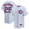 C.Cubs #25 Mois¨¦s Ballesteros Player White Game Home Gdoa Stitched Jerseys