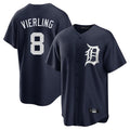 D.Tigers #8 Matt Vierling Player Navy Game Home Gdoa Stitched Jerseys