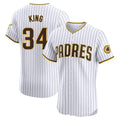 S.Diego Padres #34 Michael King Player White Home Limited Elite Gdoa Stitched Jerseys