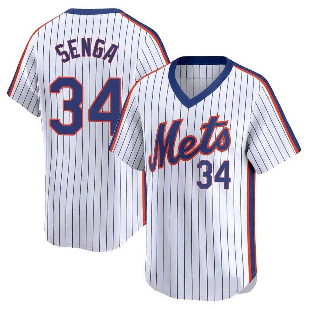 NY.Mets #34 Kodai Senga Player White Cooperstown Collection T-shirt Game Stitched Jerseys
