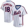 NY.Mets #18 Darryl Strawberry Player White Cooperstown Collection T-shirt Game Gdoa Stitched Jerseys