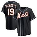 NY.Mets #19 Bo Bichette Player Black Fashion Out Game Stitched Jerseys