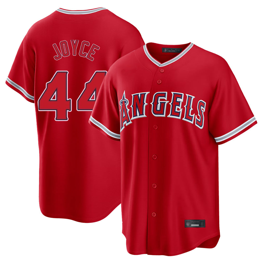 LA.Angels #44 Ben Joyce Player Red Home Game Gdoa Stitched Jerseys