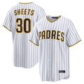S.Diego Padres #30 Gavin Sheets Player White Home Limited Game Gdoa Stitched Jerseys