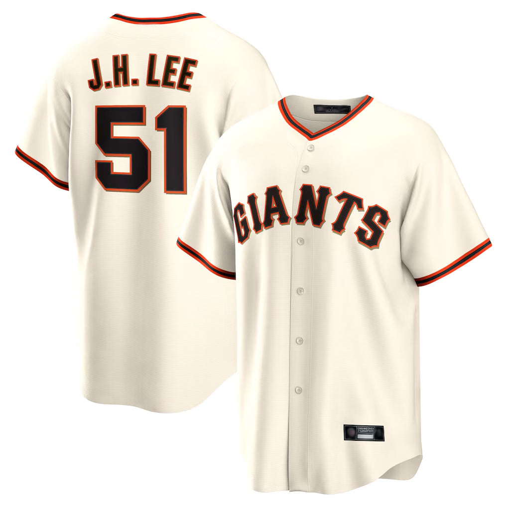 SF.Giants #51 Jung Hoo Lee Player Cream Home Game Gdoa Stitched Jerseys