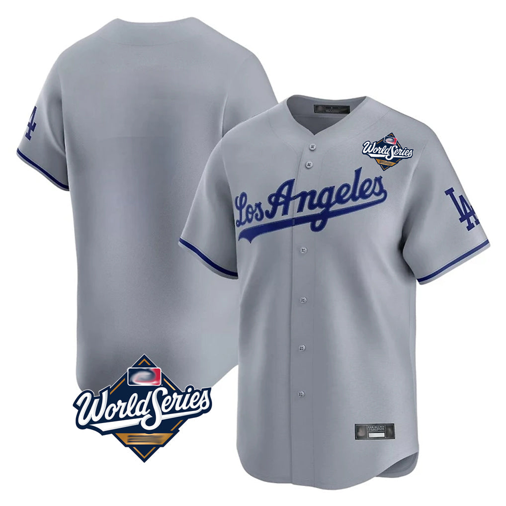 LA.Dodgers ## Dodgers Blank Player Gray Limited Game World Series Gdoa Stitched Jerseys