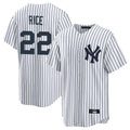NY.Yankees #22 Ben Rice Player White Game Home Gdoa Stitched Jerseys