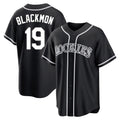 C.Rockies #19 Charlie Blackmon Player Black Fashion Out Home Game Gdoa Stitched Jerseys