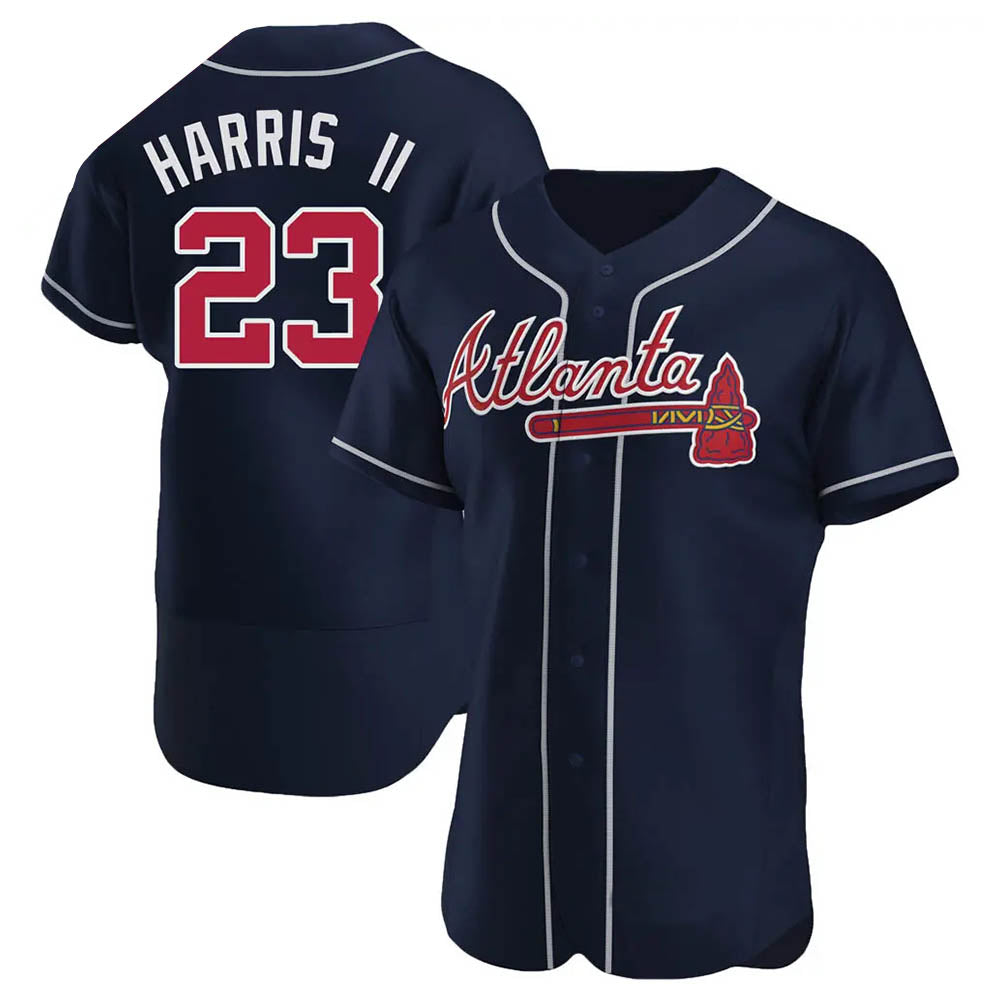 A.Braves #23 Michael Harris II player Navy Authentic Alternate Stitched Jerseys