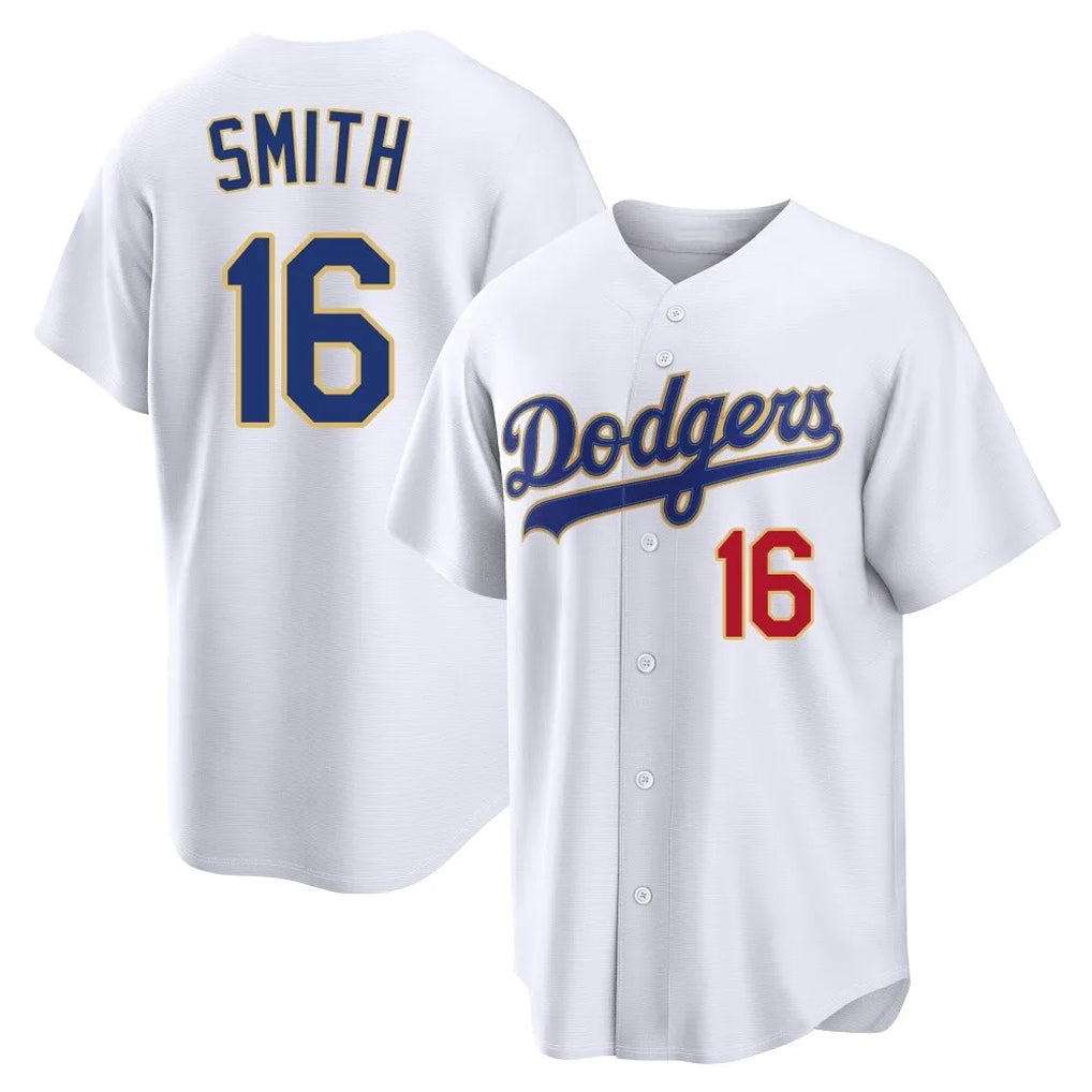 LA.Dodgers #16 Will Smith Player Gold White 2026 Collection Stadium Limited Gdoa Stitched Jerseys
