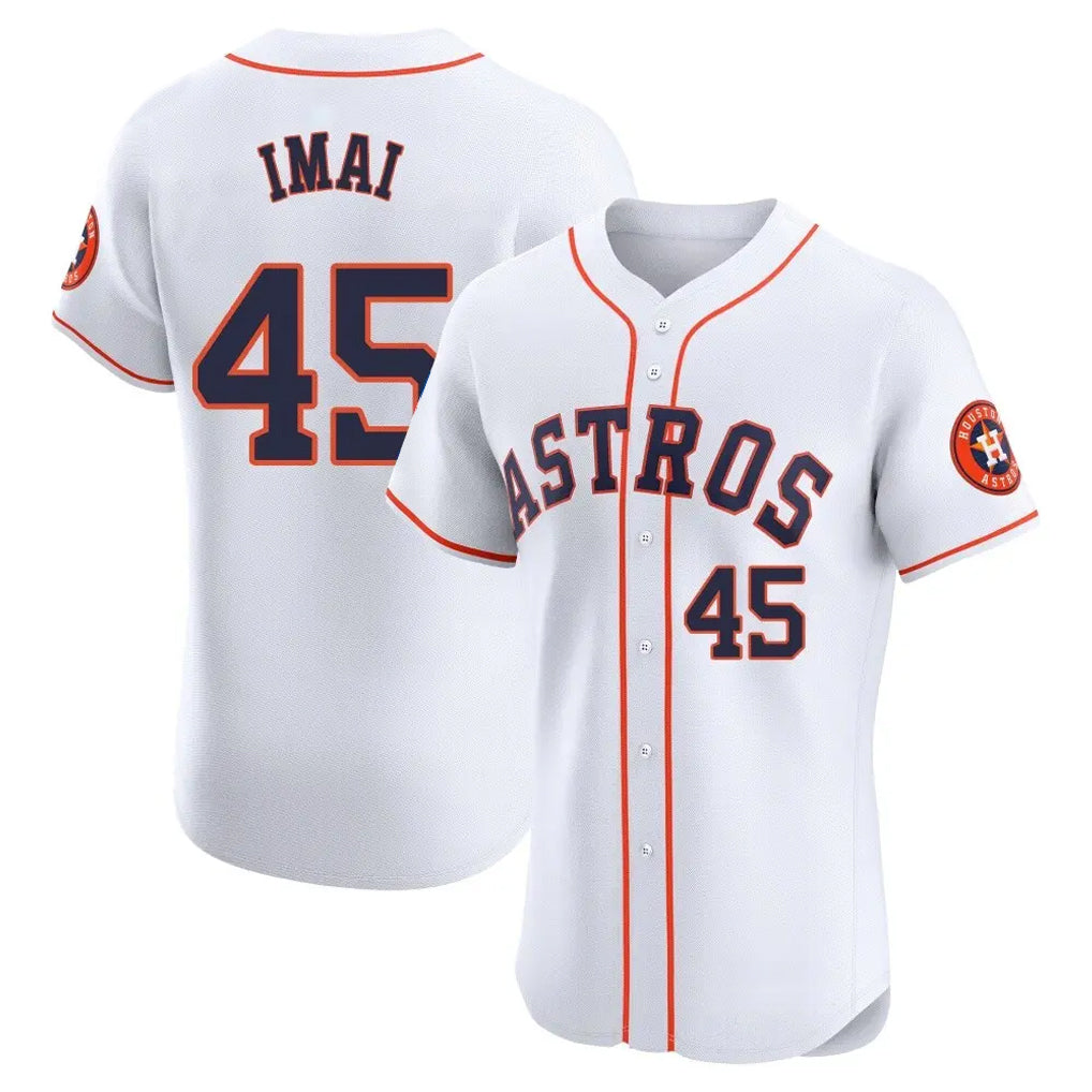 H.Astros #45 Tatsuya Imai Player White Limited Elite Home Gdoa Stitched Jerseys