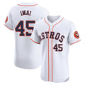 H.Astros #45 Tatsuya Imai Player White Limited Elite Home Gdoa Stitched Jerseys