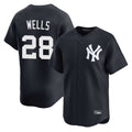 NY.Yankees #28 Austin Wells Player Navy Alternate Limited Home Gdoa Stitched Jerseys