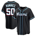 M.Marlins #50 Agustin Ramirez Player Black Fashion Out Home Game Gdoa Stitched Jerseys