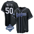 LA.Dodgers #50 Mookie Betts Player Black World Series Meet Carbon Limited Home Gdoa Stitched Jerseys