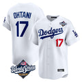 LA.Dodgers #17 Shohei Ohtani Player White World Series Limited Home Gdoa Stitched Jerseys
