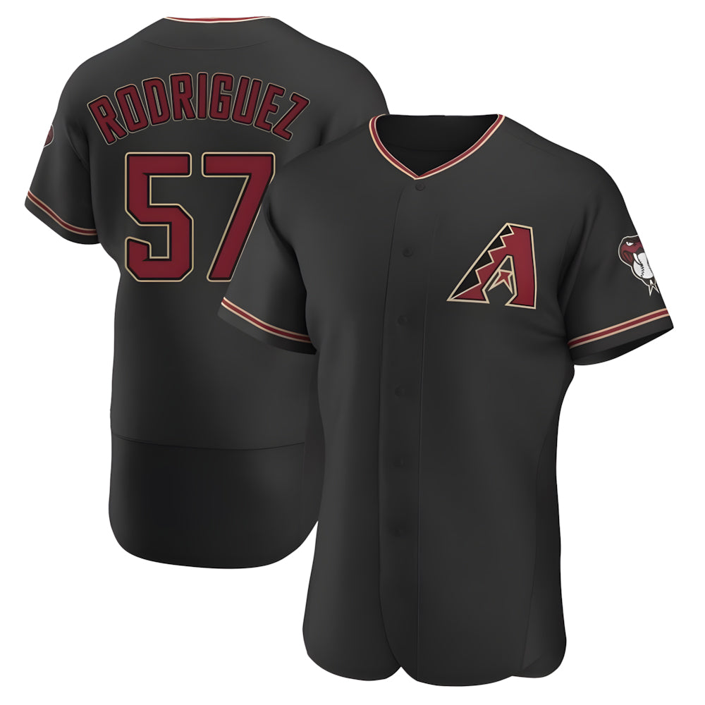 A.Diamondbacks #57 Eduardo Rodriguez Player Black Alternate Stitched Jersey