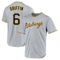 P.Pirates #6 Konnor Griffin Player Gray Road Home Game Gdoa Stitched Jerseys