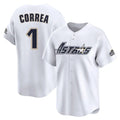 H.Astros #1 Carlos Correa Player White Throwback Cooperstown Collection Limited Gdoa Stitched Jerseys
