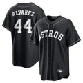 H.Astros #44 Yordan Alvarez Player Black Home Game Gdoa Stitched Jerseys
