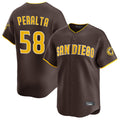 S.Diego Padres #58 Wandy Peralta Player Brown Home Limited Gdoa Stitched Jerseys