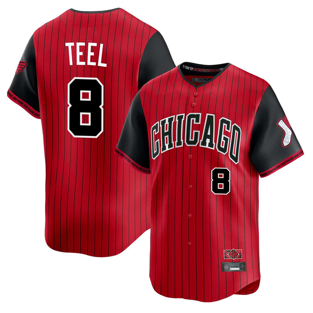 C.White Sox #8 Kyle Teel Player Red City Connect Limited Home Gdoa Stitched Jerseys