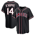 LA.Angels #14 Logan O'Hoppe Player Black Fashion Out Home Game Gdoa Stitched Jerseys
