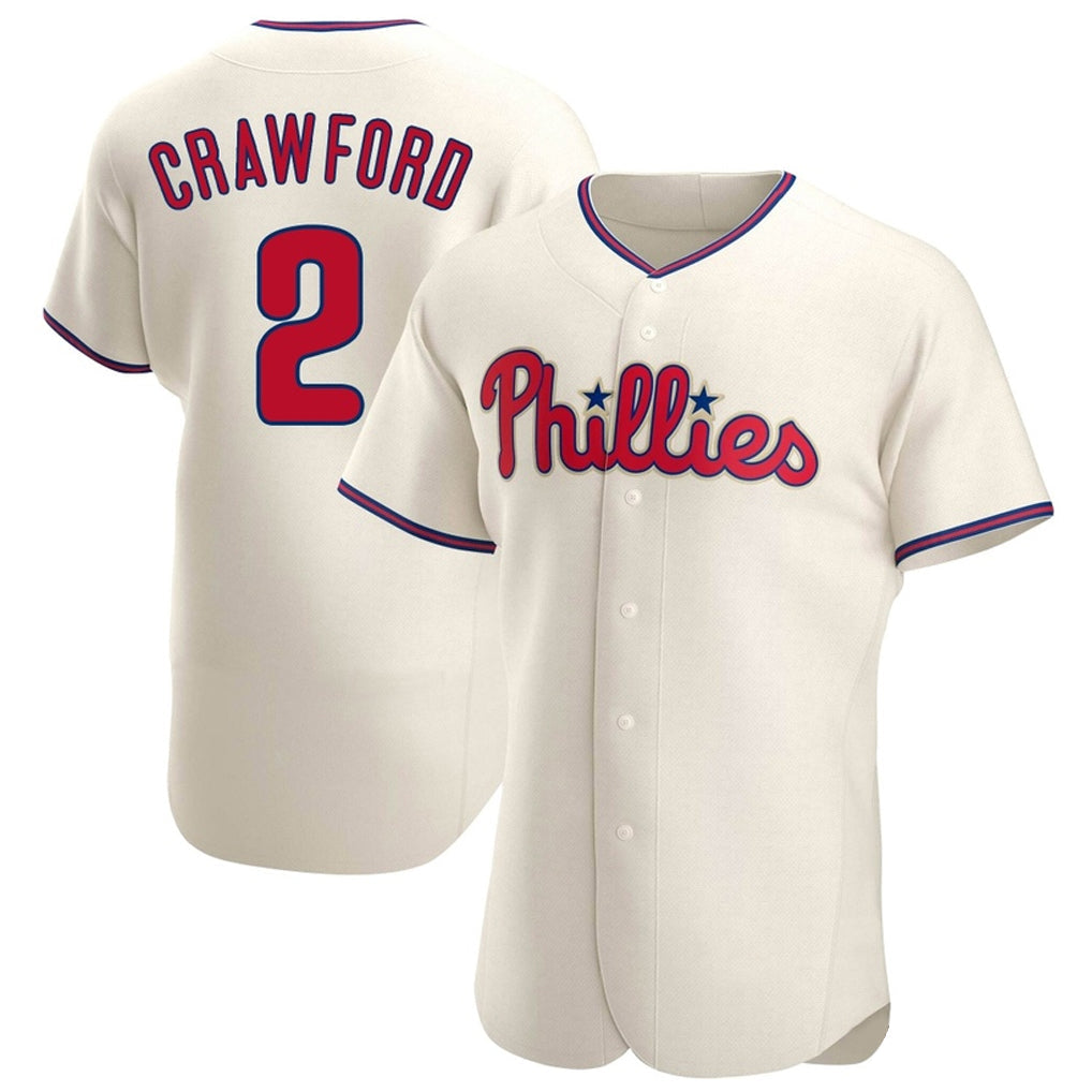 P.Phillies #2 Justin Crawford Player Cream Home Limited Elite Stitched Jerseys