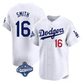 LA.Dodgers #16 Will Smith Player White World Series Meet Limited Home Gdoa Stitched Jerseys