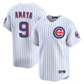 C.Cubs #9 Miguel Amaya Player White Limited Home Game Gdoa Stitched Jerseys