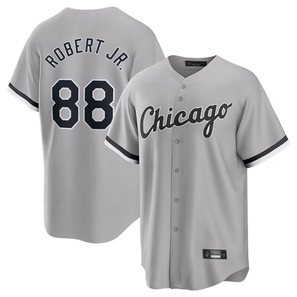 C.White Sox #88 Luis Robert Jr Player Gray Home Game Gdoa Stitched Jerseys