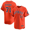H.Astros #71 Josh Hader Player Orange Home Limited Gdoa Stitched Jerseys