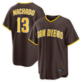 S.Diego Padres #13 Manny Machado Player Brown Alternate Replica Game Stitched Jerseys