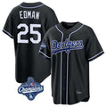 LA.Dodgers #25 Tommy Edman Player Black World Series Meet Carbon Limited Home Gdoa Stitched Jerseys