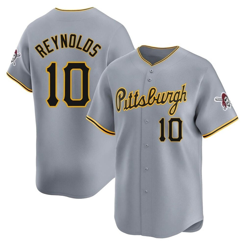 P.Pirates #10 Bryan Reynolds Player Gray Road Home Limited Stitched Jerseys