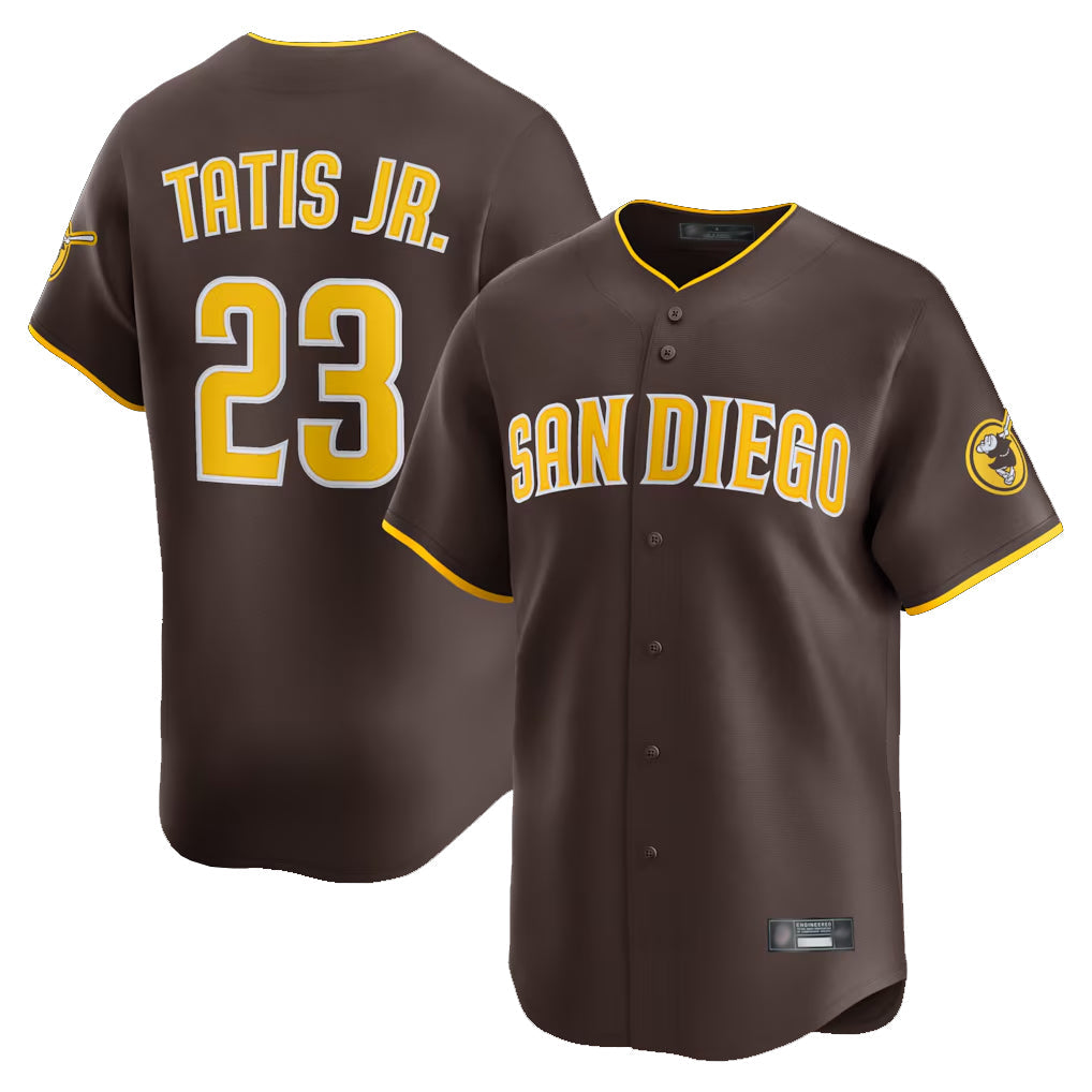 S.Diego Padres #23 Fernando Tatis Jr Player Brown Home Limited Stitched Jerseys