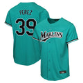 M.Marlins #39 Eury Perez Player Teal Home Game Gdoa Stitched Jerseys