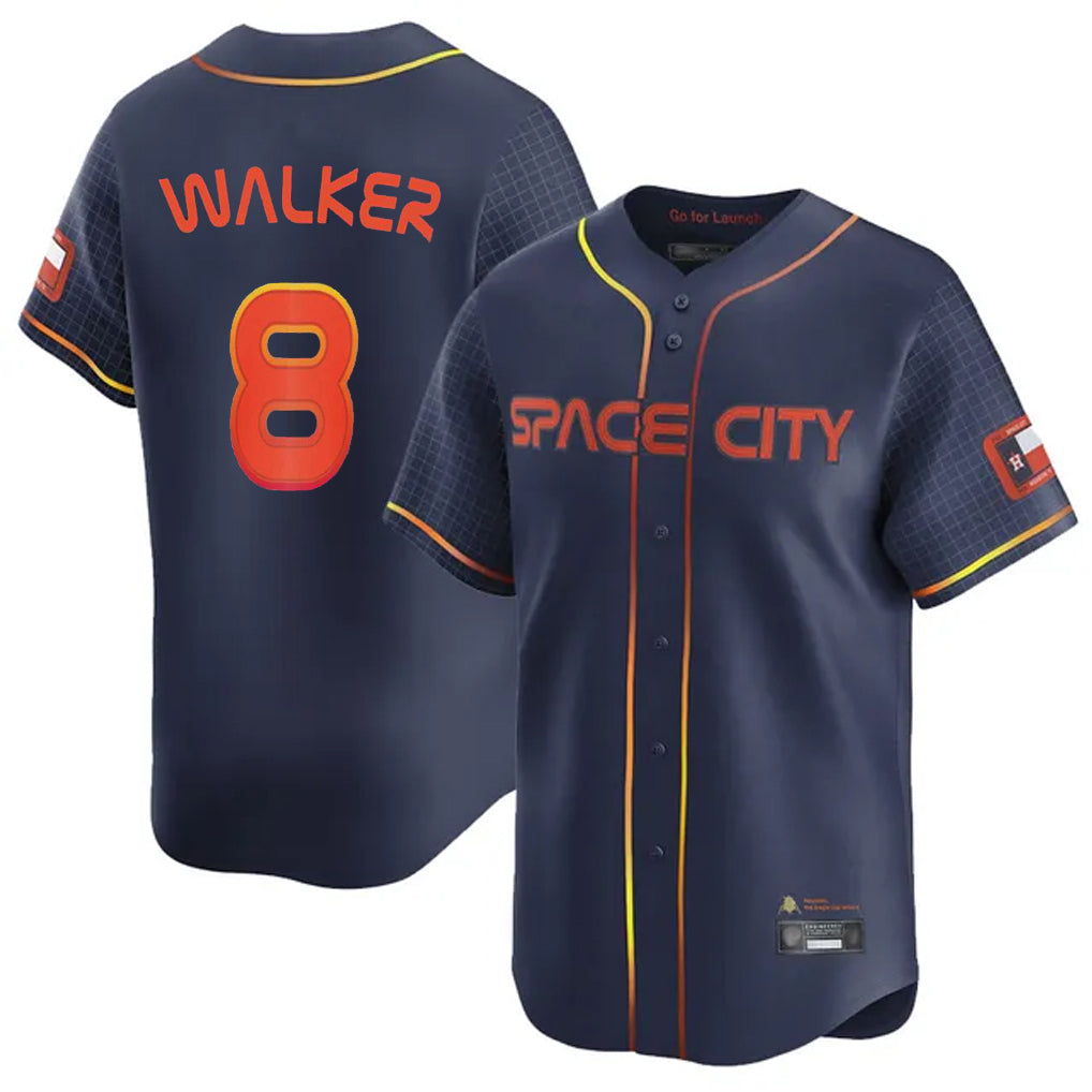 H.Astros #8 Christian Walker Player Navy City Connect Home Limited Gdoa Stitched Jerseys