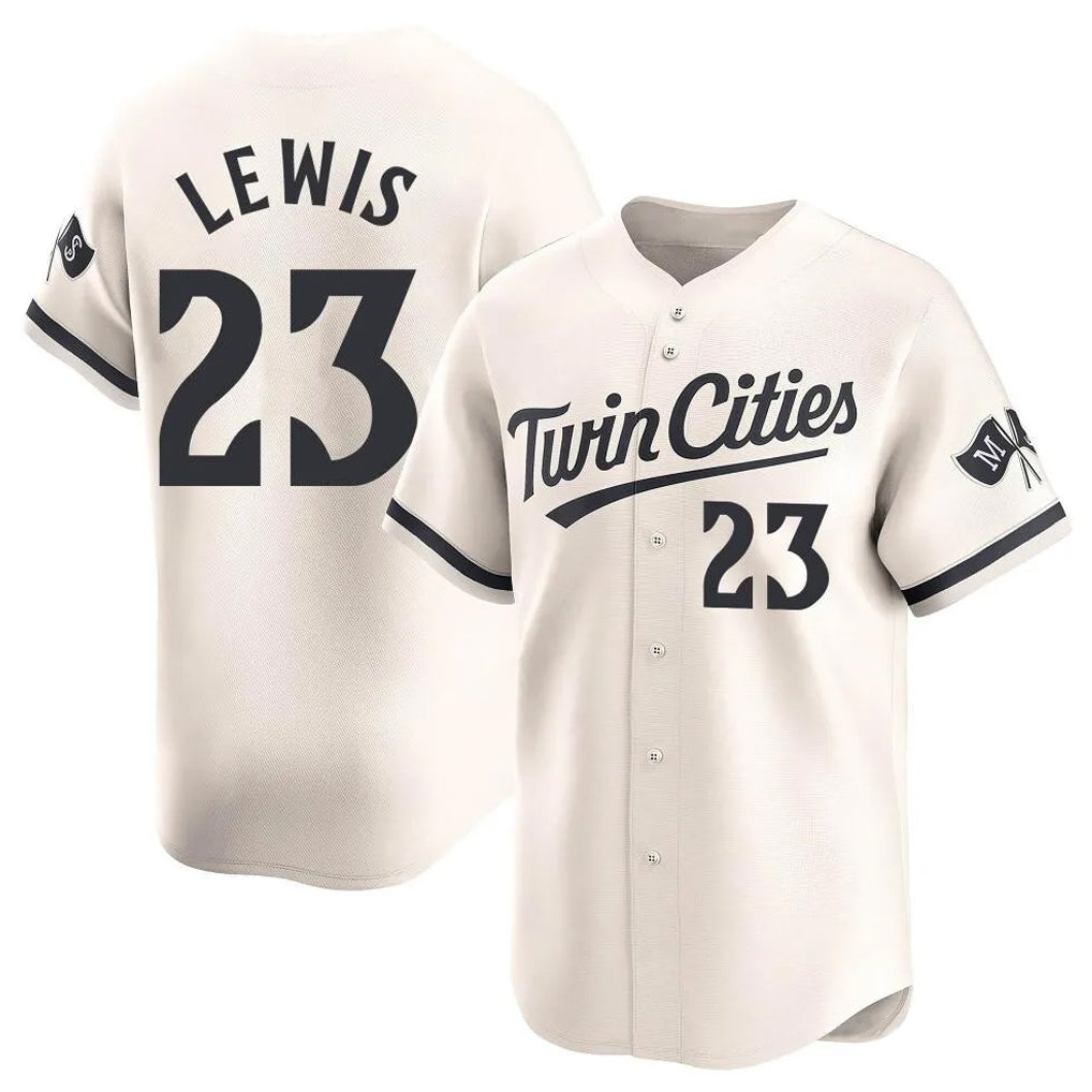 M.Twins #23 Royce Lewis Player Cream Home Limited Gdoa Stitched Jerseys