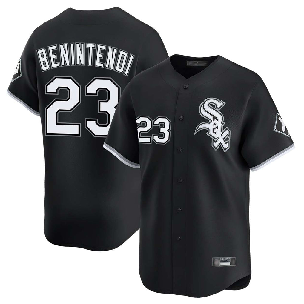 C.White Sox #23 Andrew Benintendi Player Black Limited Home Gdoa Stitched Jerseys
