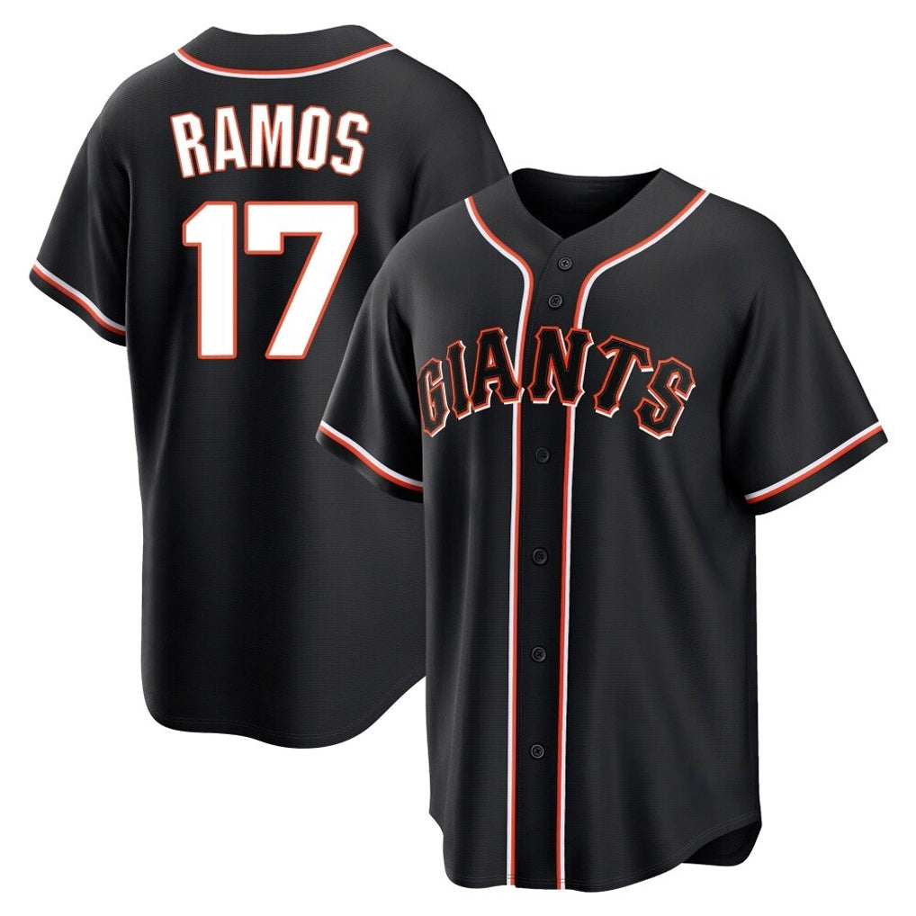 SF.Giants #17 Heliot Ramos Player Black Fashion Out Home Limited Stitched Jerseys