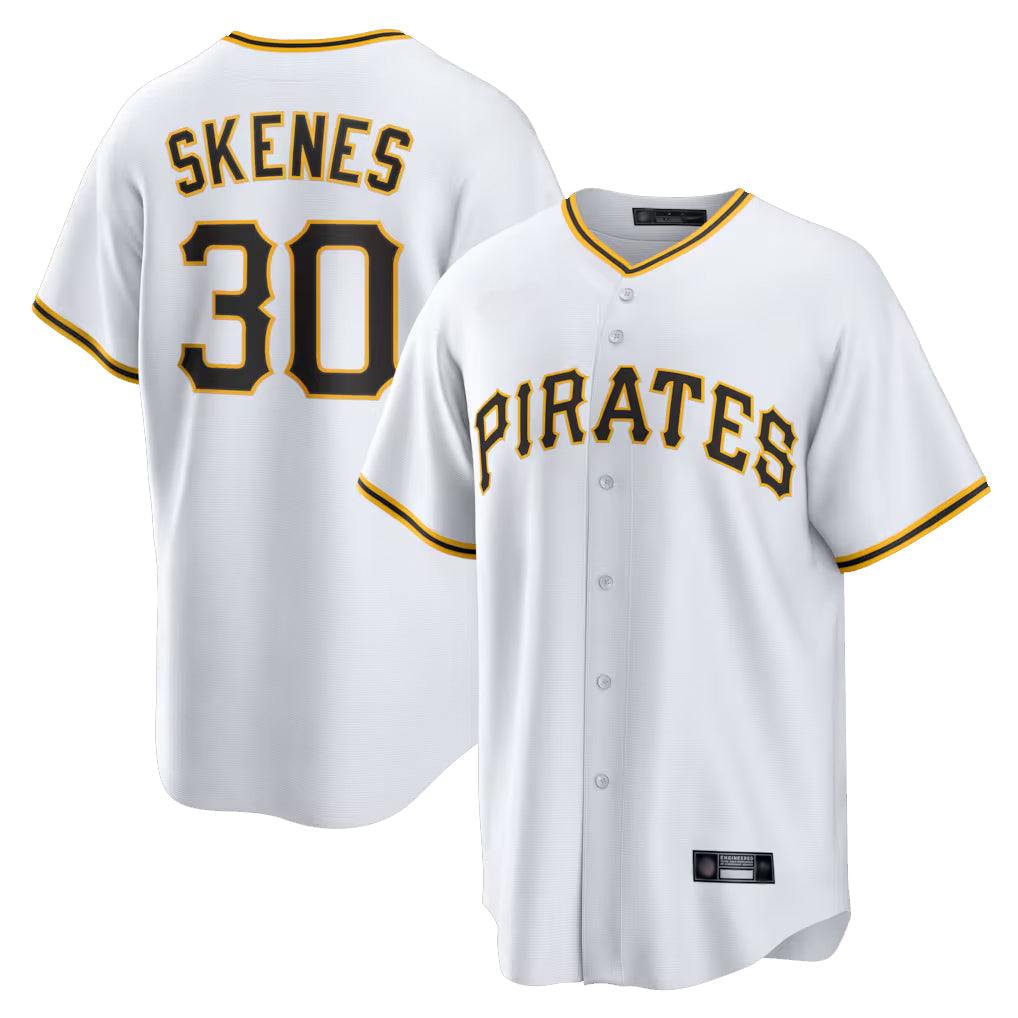 P.Pirates #30 Paul Skenes Player White Home Game Stitched Jerseys
