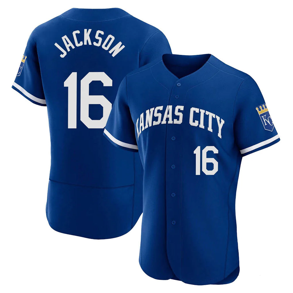 KC.Royals #16 Bo Jackson Player Royal City Connect Limited Elite Home Game Gdoa Stitched Jerseys