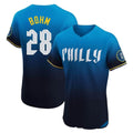 P.Phillies #28 Alec Bohm Player Blue City Connect Home Limited Elite Stitched Jerseys