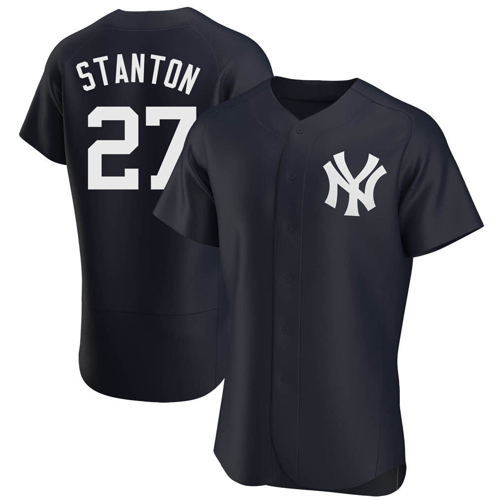 NY.Yankees #27 Giancarlo Stanton Player Navy Limited Elite Home Stitched Jerseys