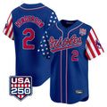 B.Orioles #2 Gunnar Henderson Player Royal USA 250 Independence Day Vapor Premier Limited Home Game Gdoa Stitched Jerseys