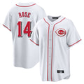 C.Reds #14 Pete Rose Player White Game Home Gdoa Stitched Jerseys