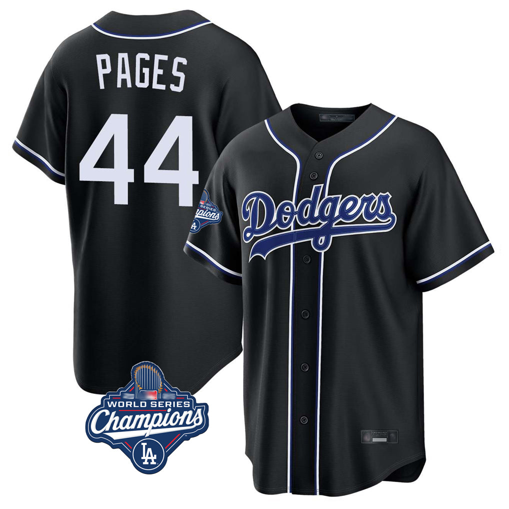 LA.Dodgers #44 Andy Pages Player Black World Series Meet Carbon Limited Home Gdoa Stitched Jerseys