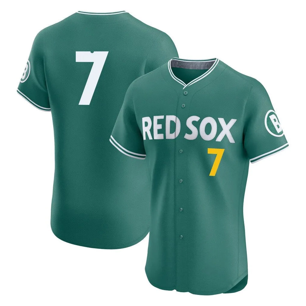 B.Red Sox #7 Masataka Yoshida Player Green City Connect Limited Elite Home Game Gdoa Stitched Jerseys